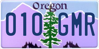 OR license plate 010GMR