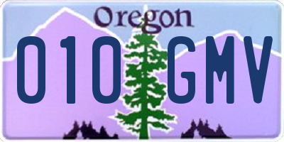 OR license plate 010GMV