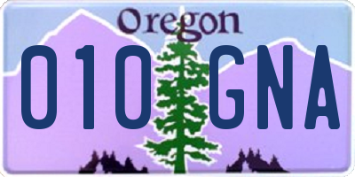 OR license plate 010GNA