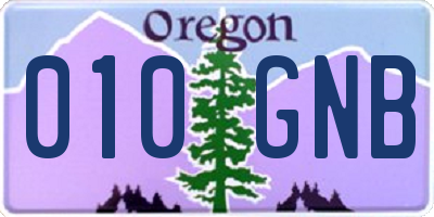 OR license plate 010GNB