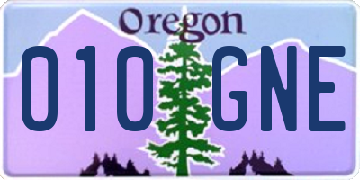 OR license plate 010GNE