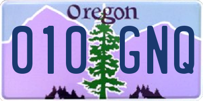 OR license plate 010GNQ