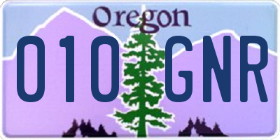 OR license plate 010GNR