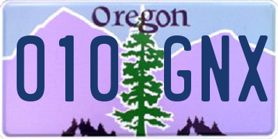 OR license plate 010GNX