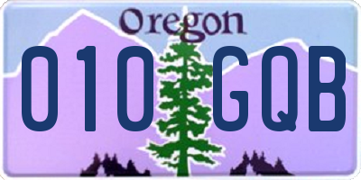OR license plate 010GQB