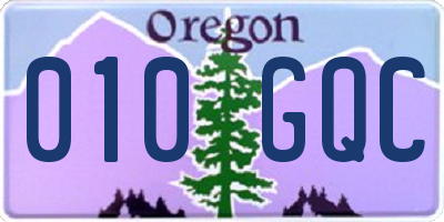 OR license plate 010GQC
