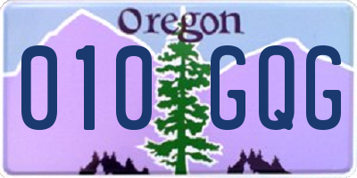 OR license plate 010GQG