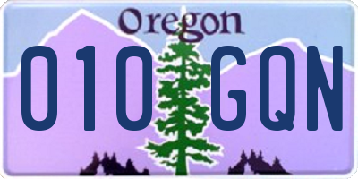 OR license plate 010GQN