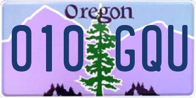 OR license plate 010GQU