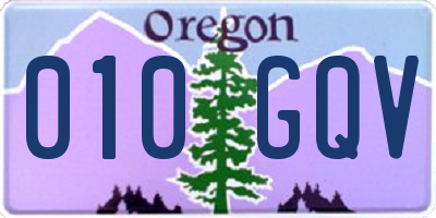 OR license plate 010GQV