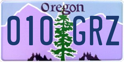 OR license plate 010GRZ