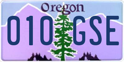 OR license plate 010GSE