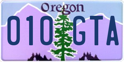 OR license plate 010GTA