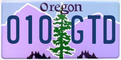 OR license plate 010GTD