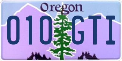 OR license plate 010GTI