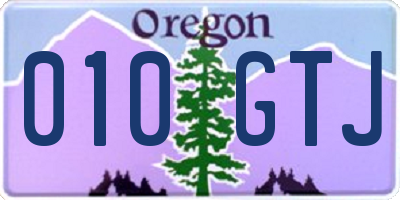 OR license plate 010GTJ