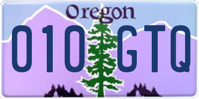 OR license plate 010GTQ