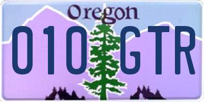 OR license plate 010GTR