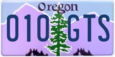 OR license plate 010GTS