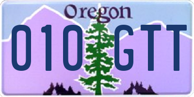 OR license plate 010GTT