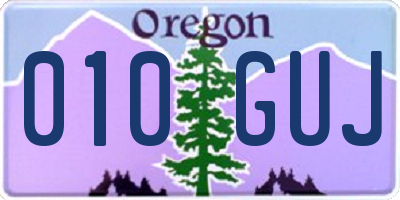 OR license plate 010GUJ