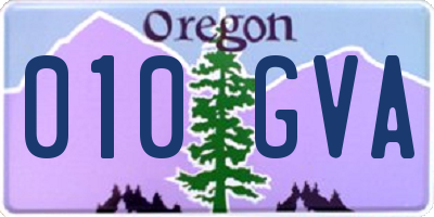 OR license plate 010GVA