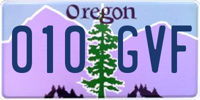 OR license plate 010GVF