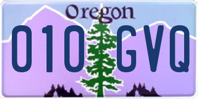 OR license plate 010GVQ
