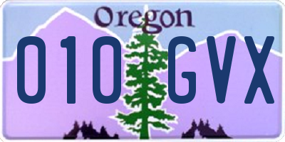 OR license plate 010GVX