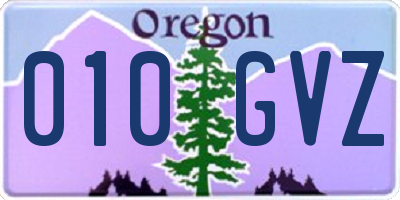 OR license plate 010GVZ