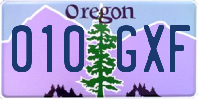 OR license plate 010GXF