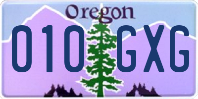OR license plate 010GXG