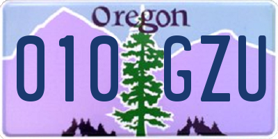 OR license plate 010GZU