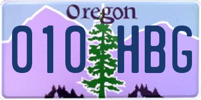 OR license plate 010HBG
