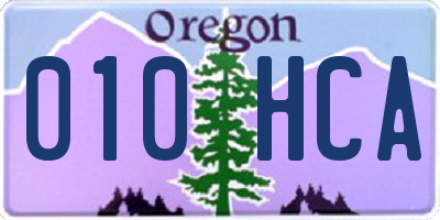 OR license plate 010HCA