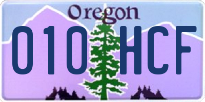 OR license plate 010HCF