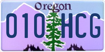 OR license plate 010HCG
