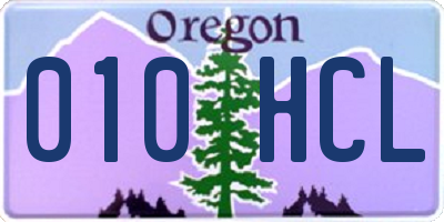 OR license plate 010HCL