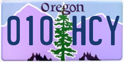 OR license plate 010HCY
