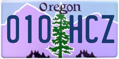 OR license plate 010HCZ