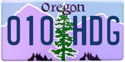 OR license plate 010HDG