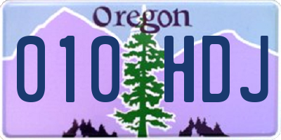 OR license plate 010HDJ