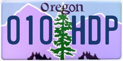 OR license plate 010HDP
