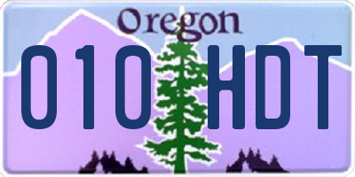 OR license plate 010HDT