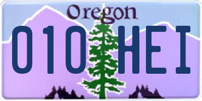 OR license plate 010HEI