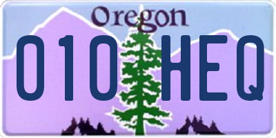 OR license plate 010HEQ