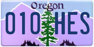 OR license plate 010HES