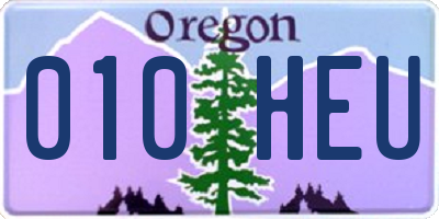 OR license plate 010HEU