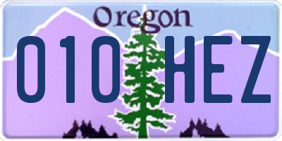 OR license plate 010HEZ