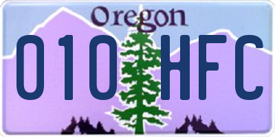OR license plate 010HFC